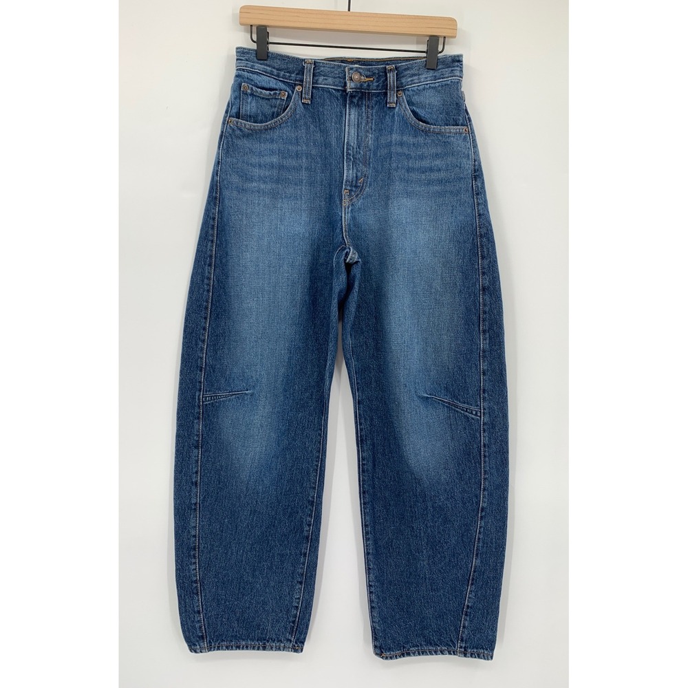 Levis Cinch Barrel Jeans Women 28 Blue Wide Leg Medium Wash Denim Pants